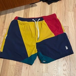 Kith color block swim trunks